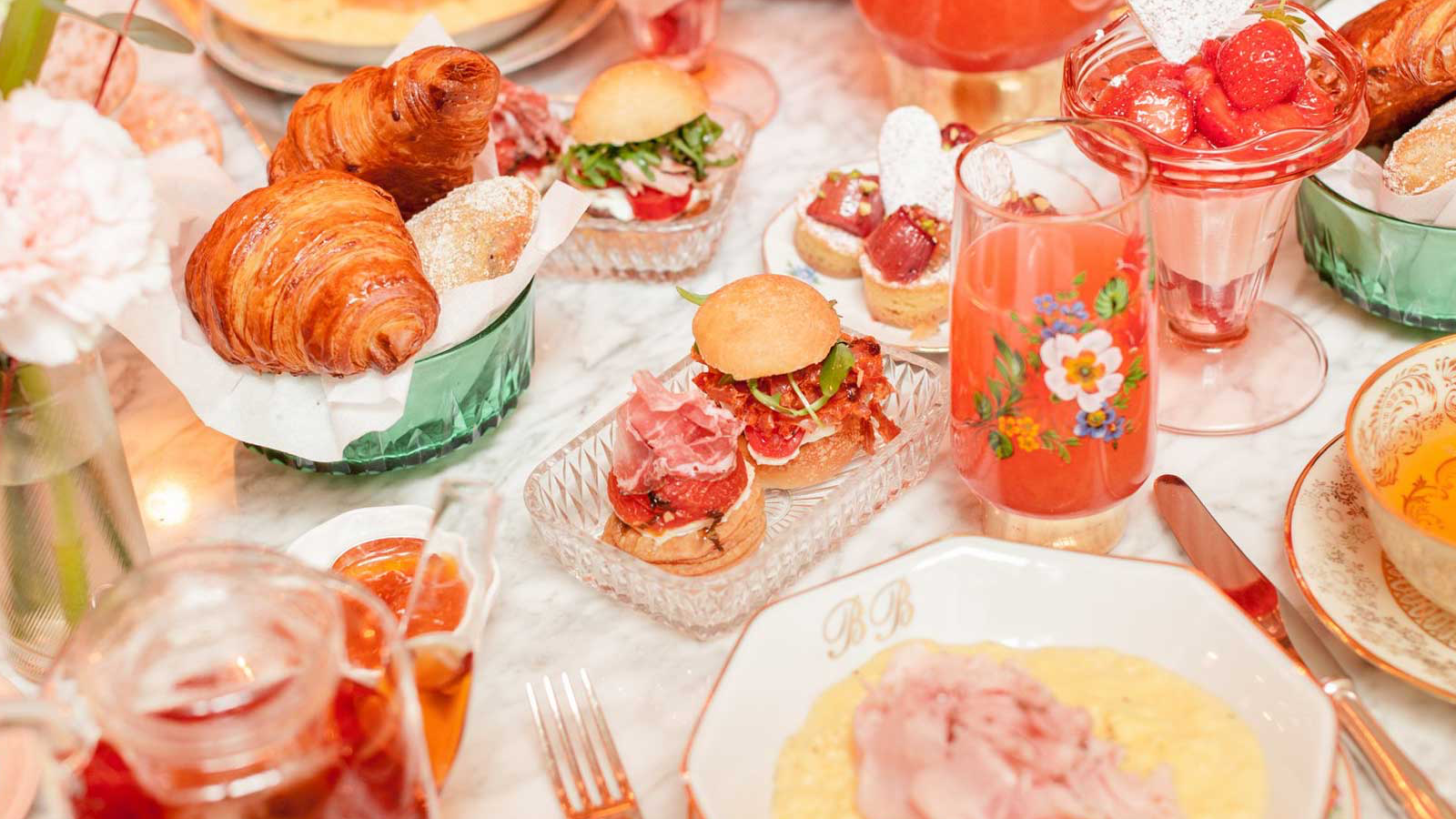 A large meal with different delicatteses from Bontemps Paris