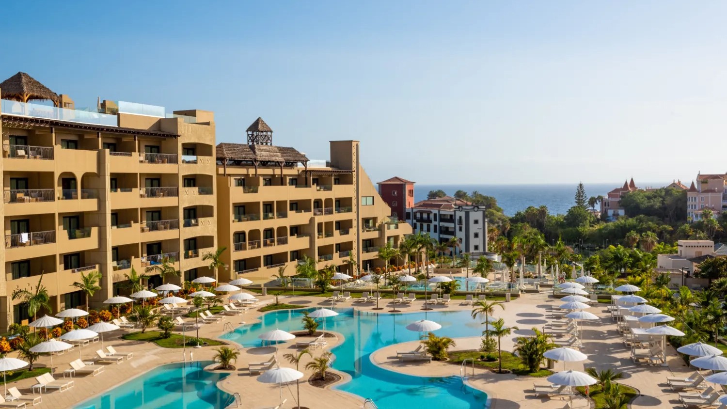 Bird view of GF Victoria hotel in Tenerife at daytime
