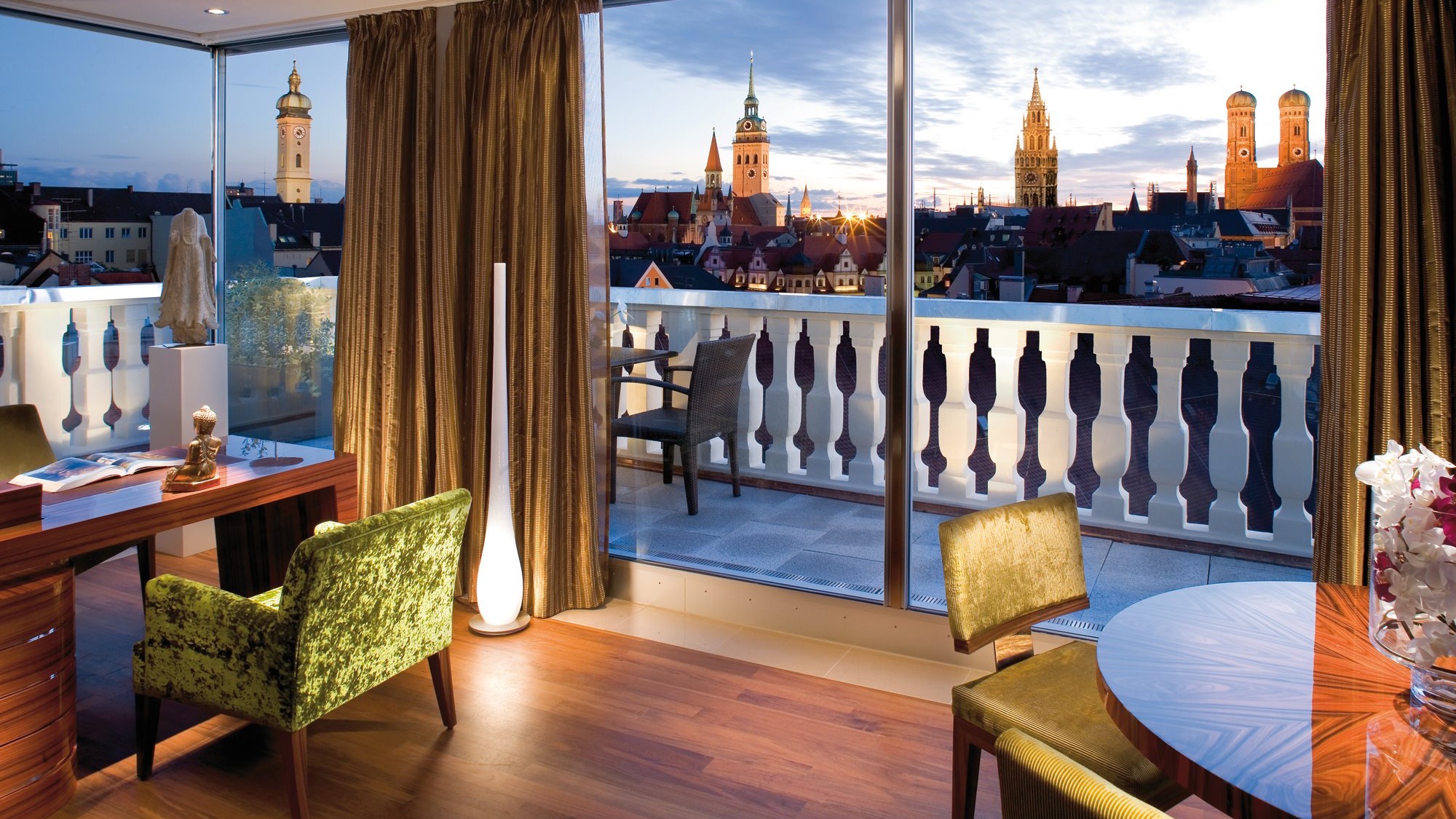 a balcony room at Mandarin Oriental, Munich