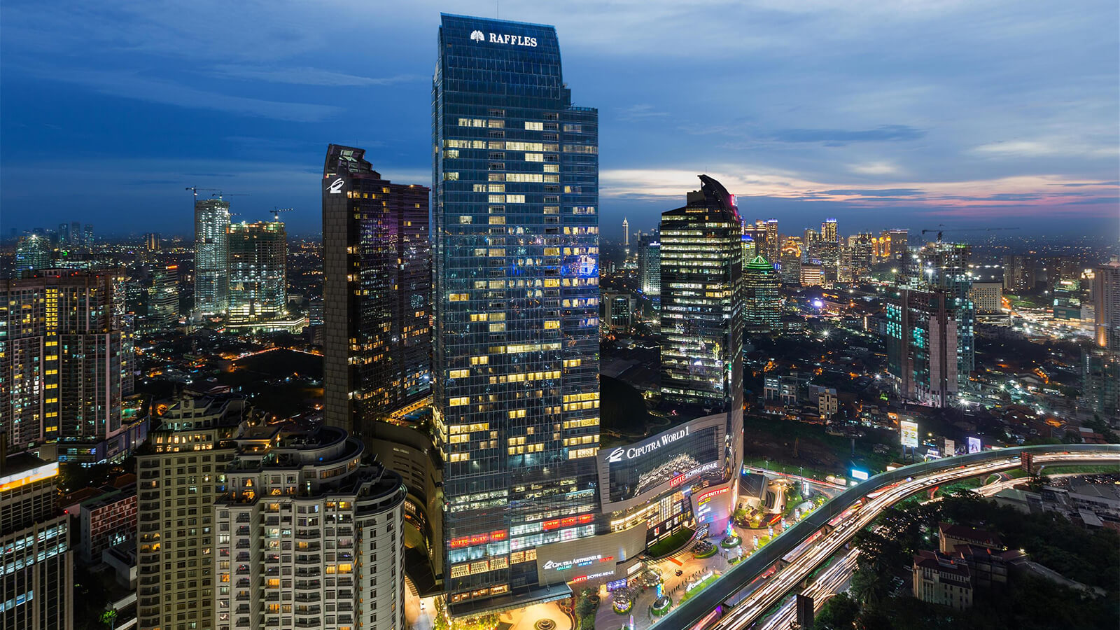 Outside of hotel raffles jakarta