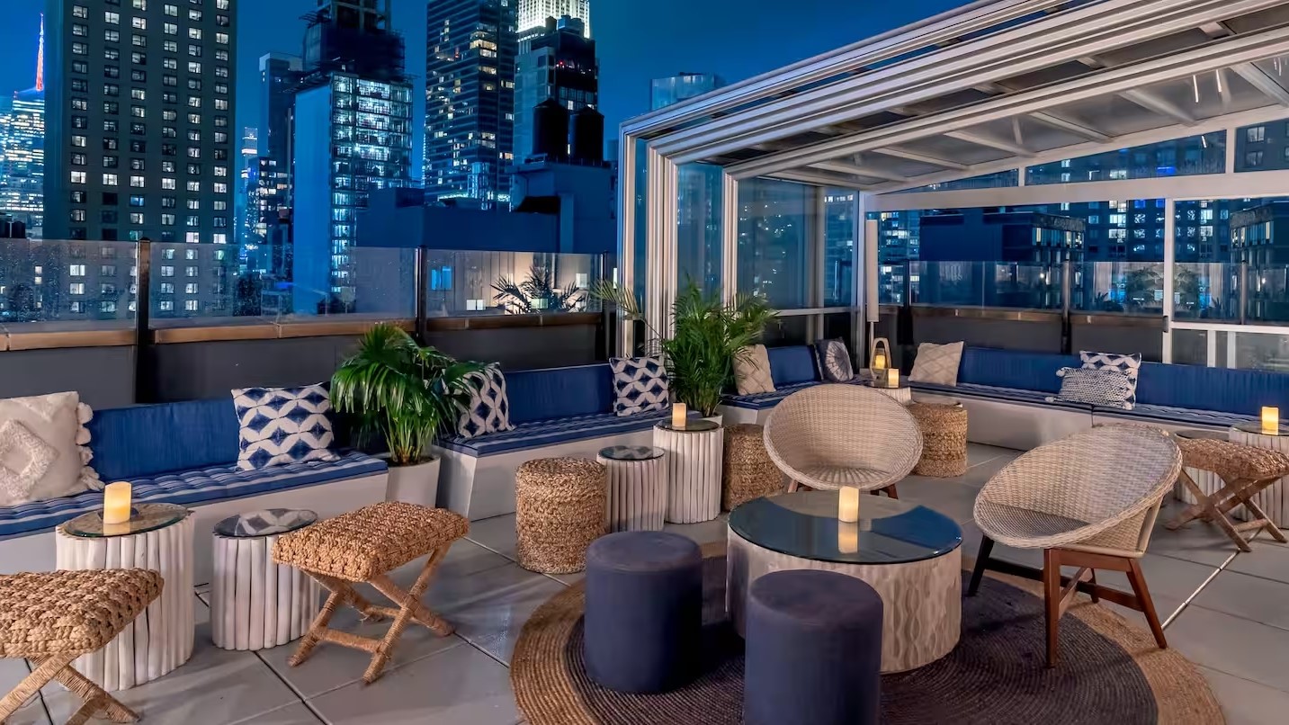 terrace at the Hilton New York Fashion District