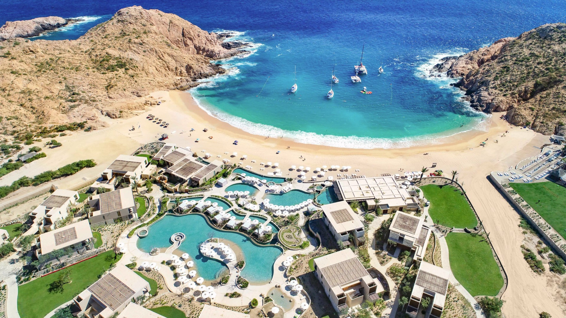 montage los cabos seen from bird perspective