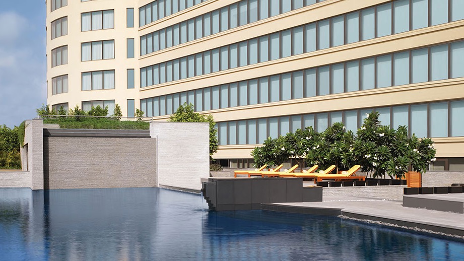 Pool area of Trident, Bandra Kurla at daytime