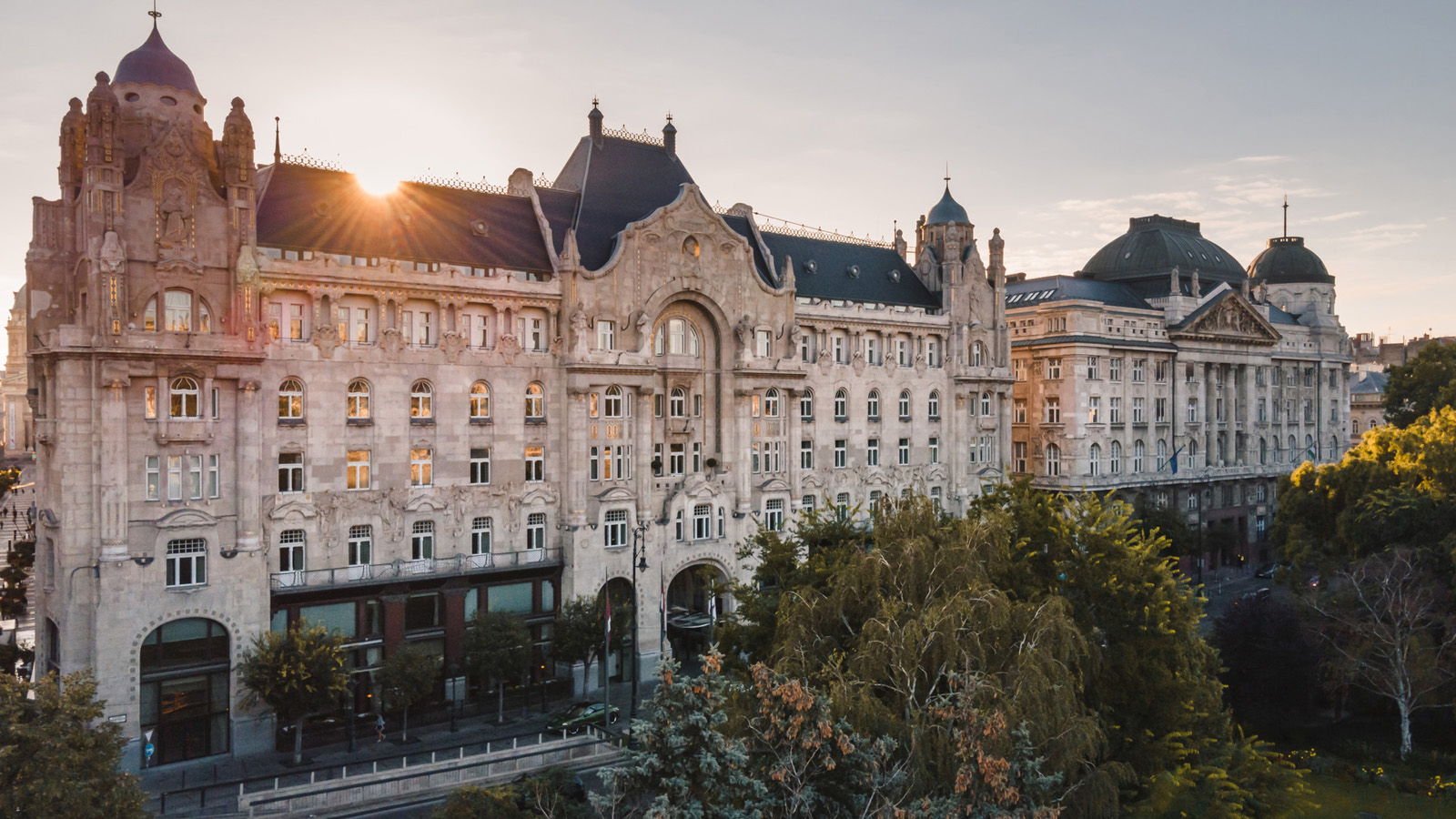 The Four Seasons Hotel Gresham Palace Budapest building.