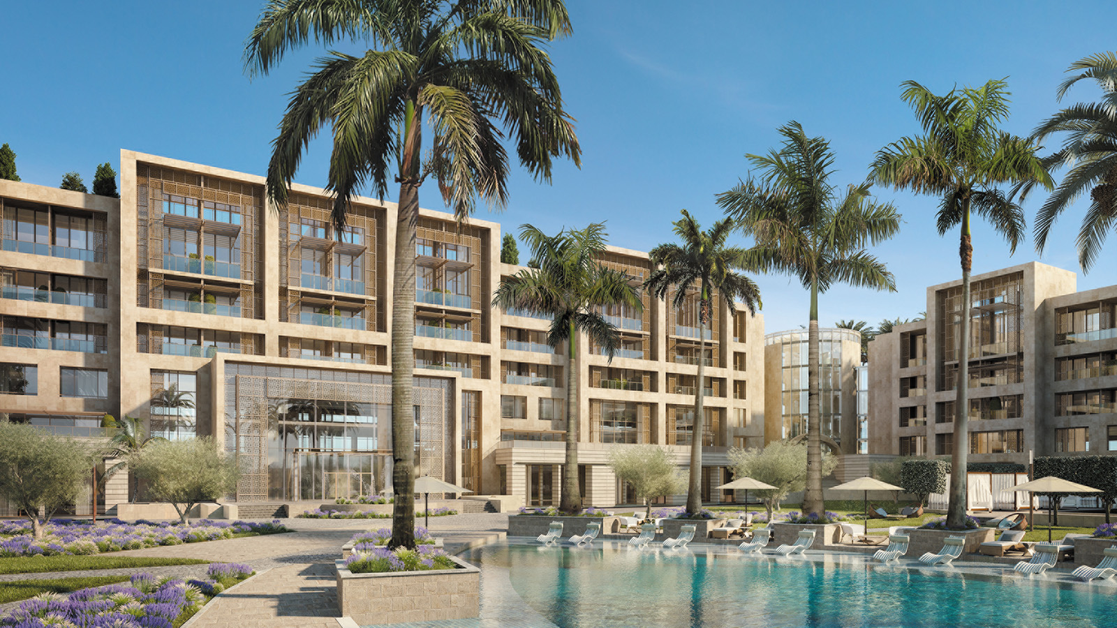The luxerious Four Seasons Hotel brand, planning on opening this new hotel with elegant pool area and stunning building in Cairo in 2025