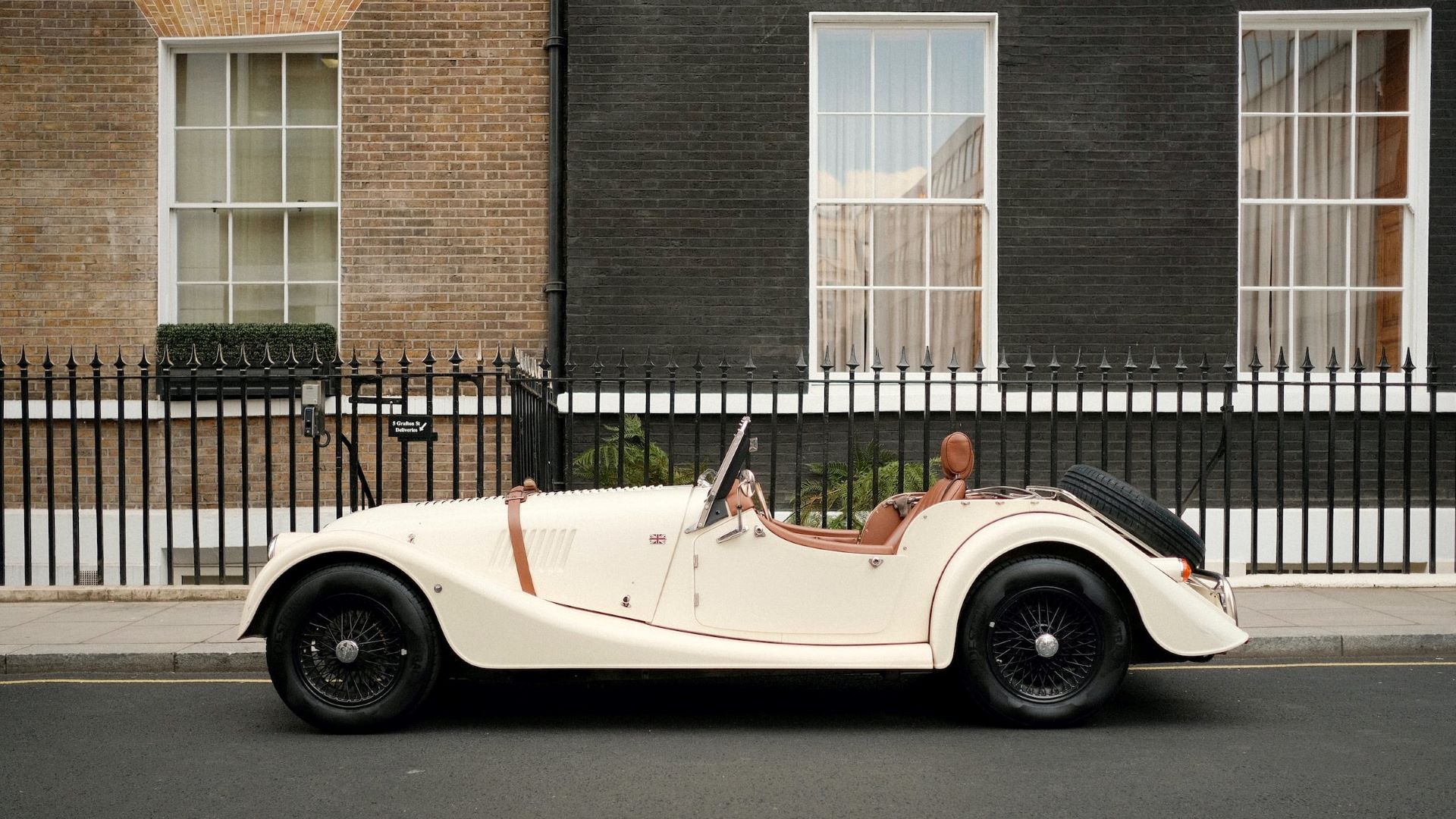 a car parked in the street