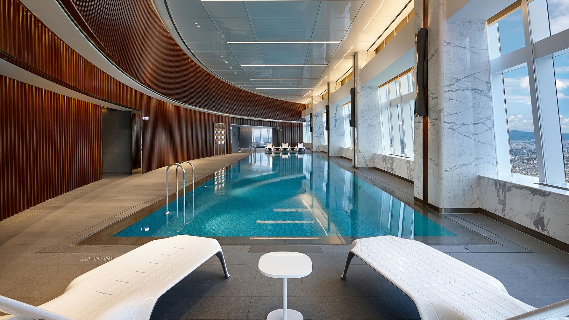 Indoor pool area at signiel seoul
