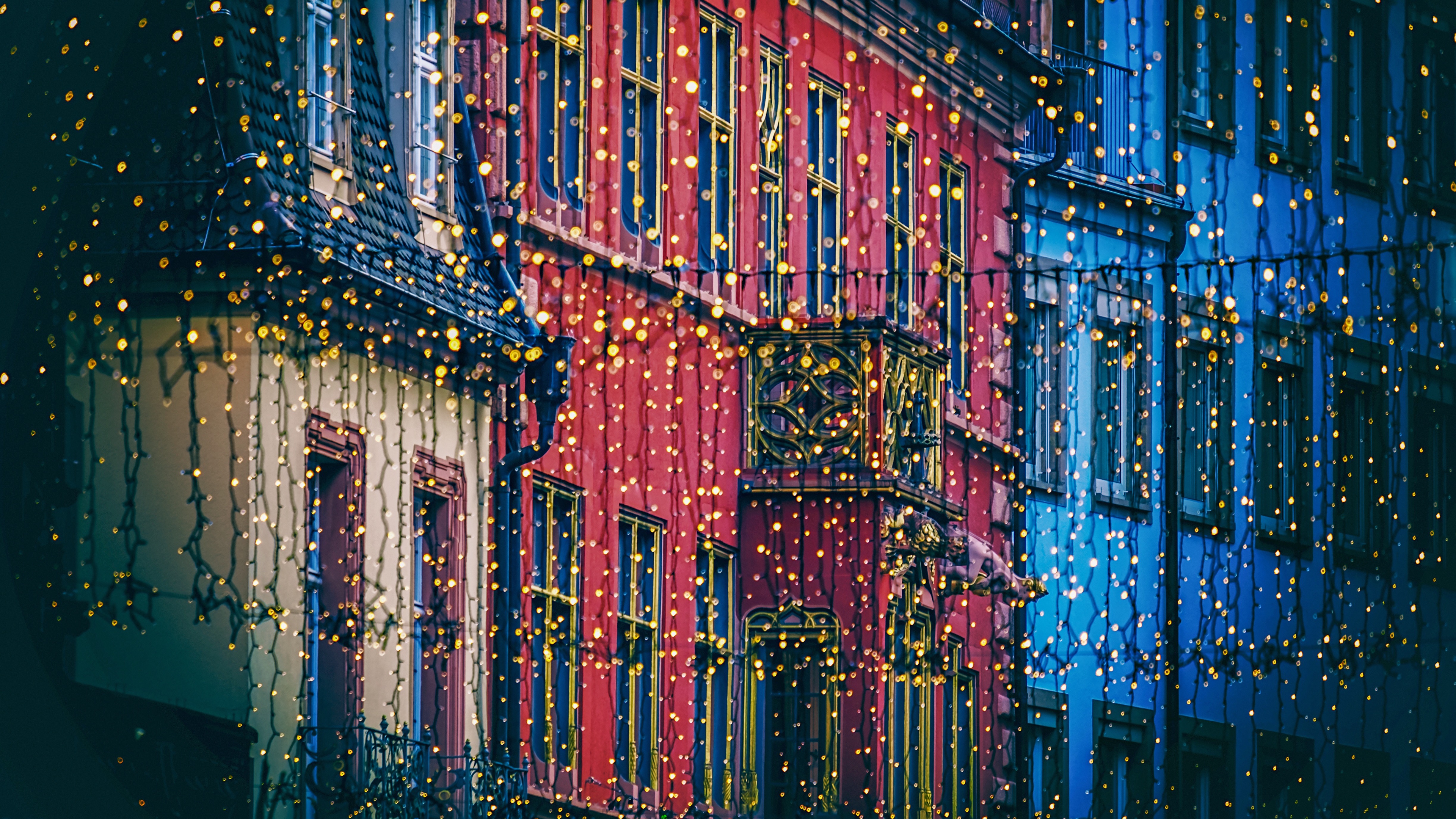 lightings on building in budapest