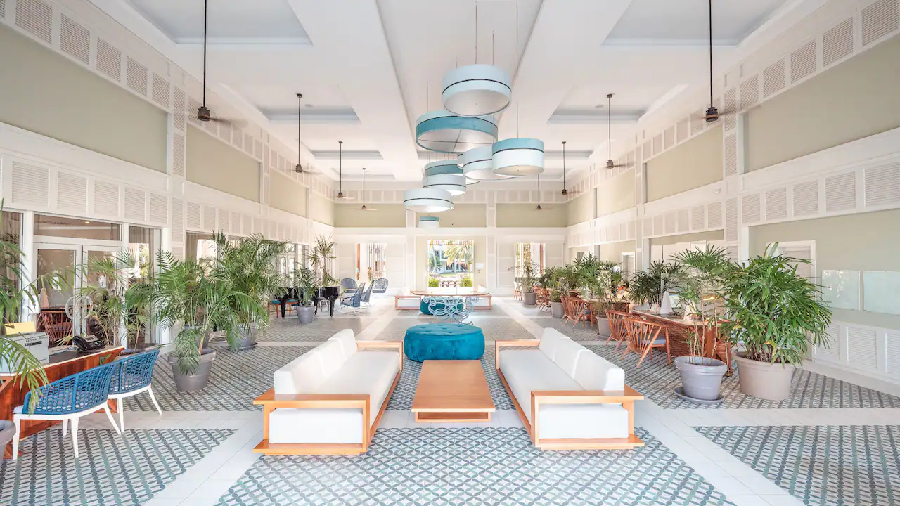 the lounge and waiting area at the Secrets St. Martin Resort & Spa
