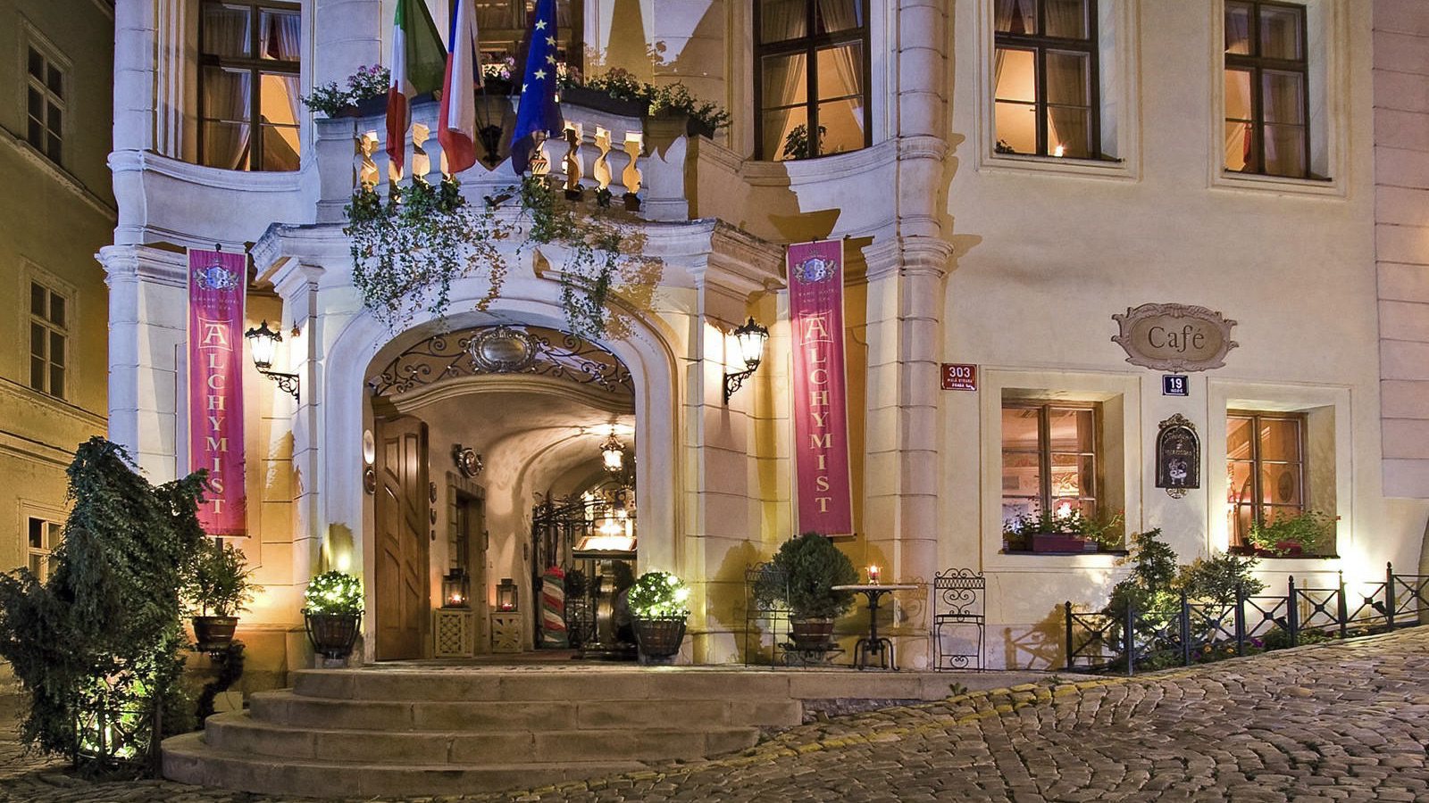 main entrance of The Alchymist Grand Hotel & Spa